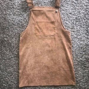 Brown overall dress